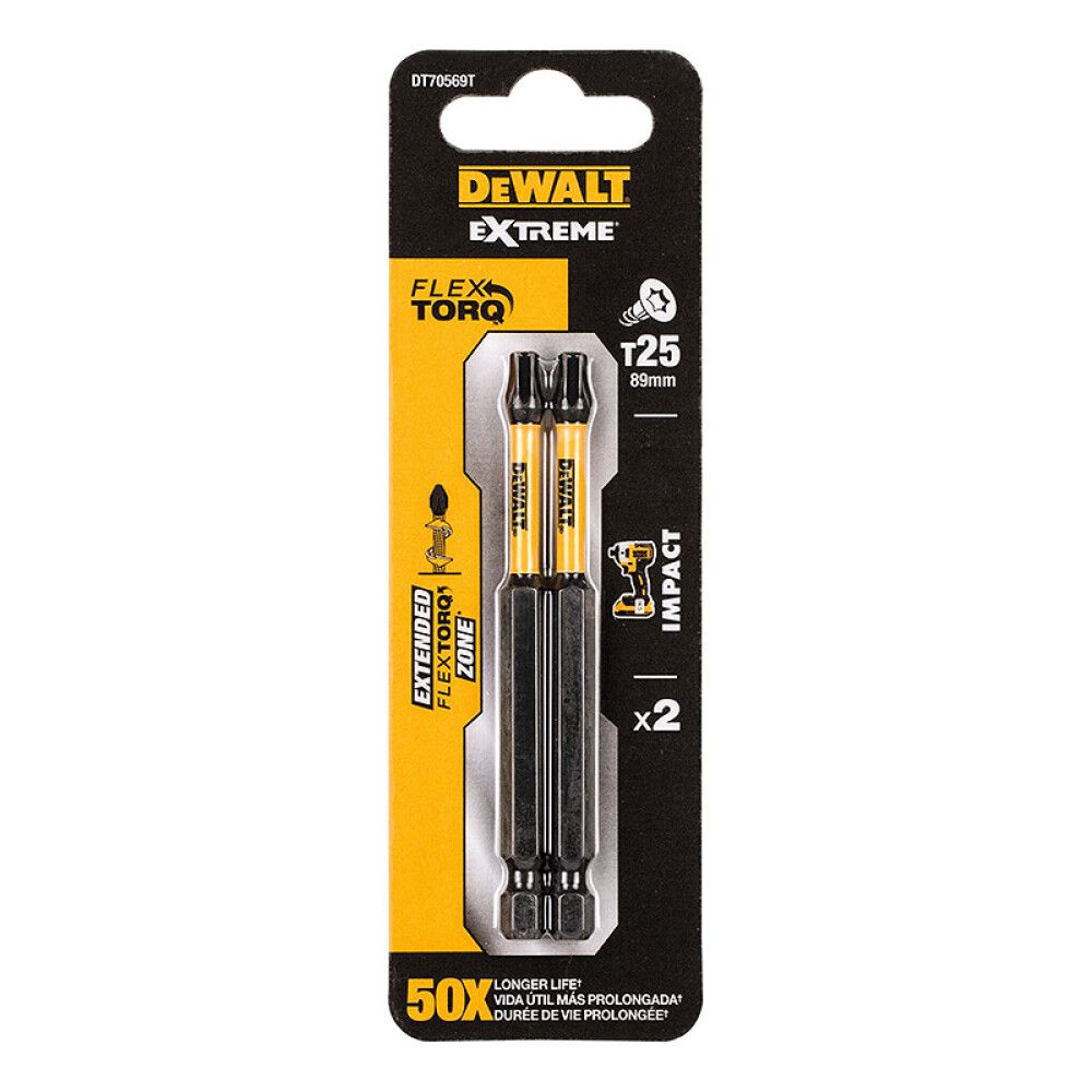 TORSJONSBITS DEWALT DT70569T-QZ T25 89MM 2STK