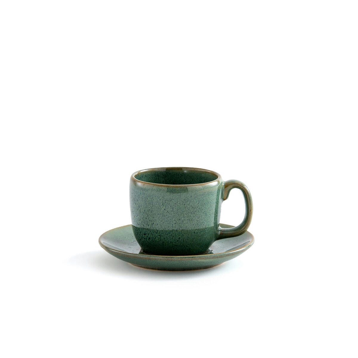 Lot 4 tasses expresso grès émaillé réactif, Nael
