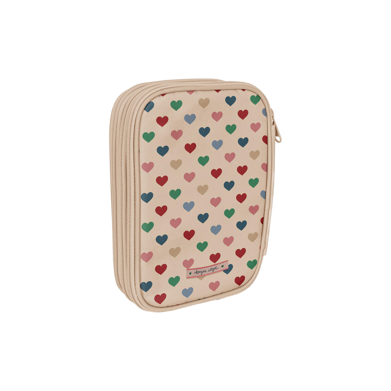 Clover Maxi Pencil Case, coeur color&egrave; frappe