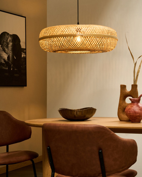 Lampa wisząca LAJAS Drewno bambusowe Naturalny