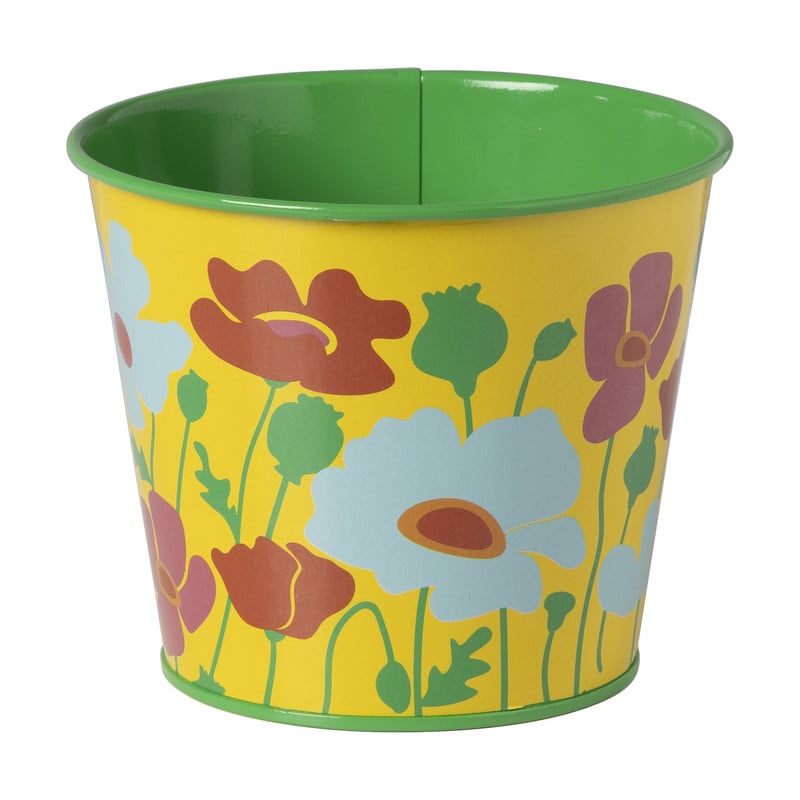 Bloempot met bloemetjes - diverse varianten - &Oslash;12x10 cm