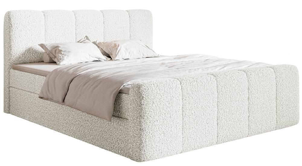 Boxspring Chloe 160x200 bouclé met opbergruimte