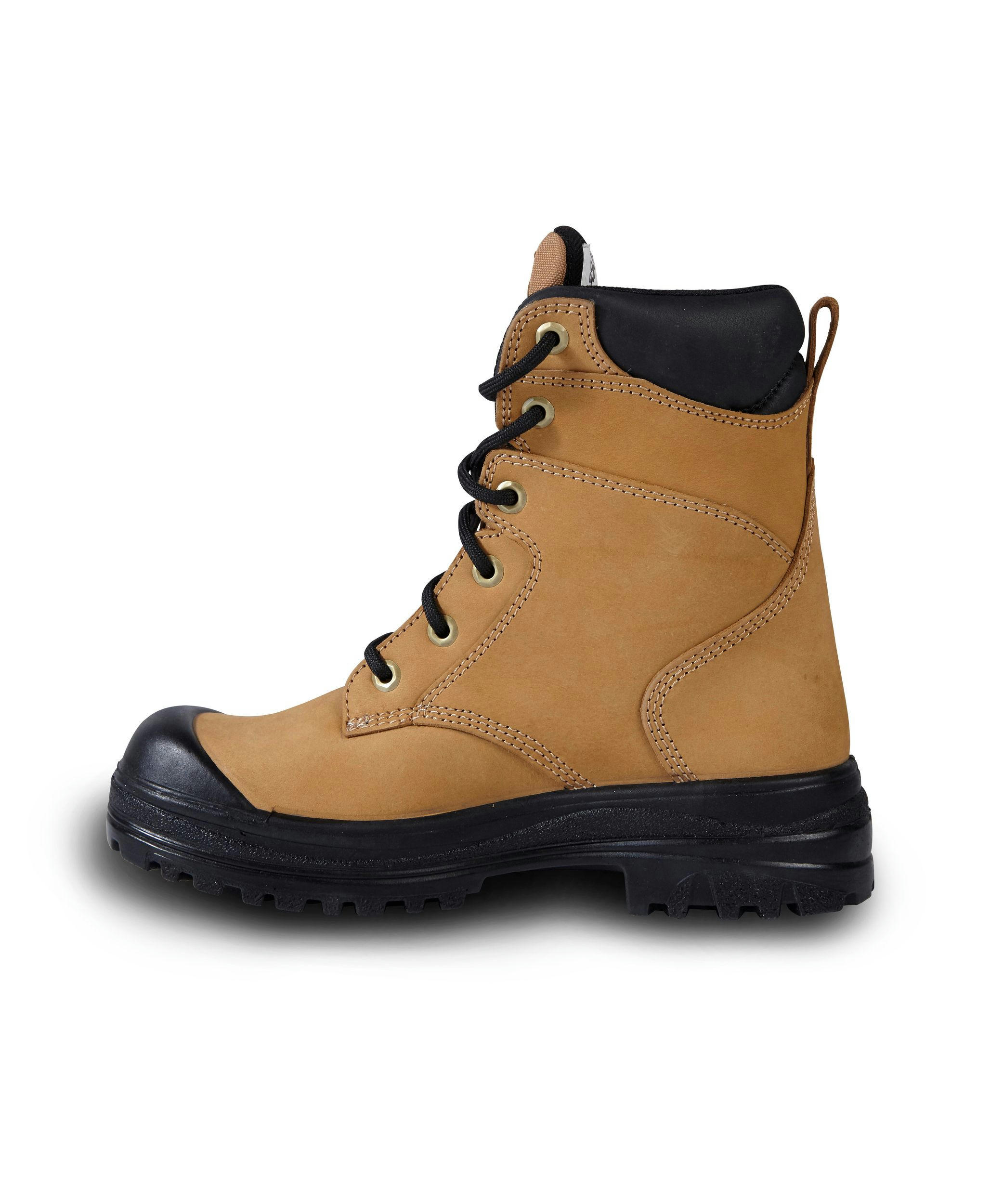 Aggressor Women's 8 Inch Steel Toe Steel Plate Work Boots - Tan