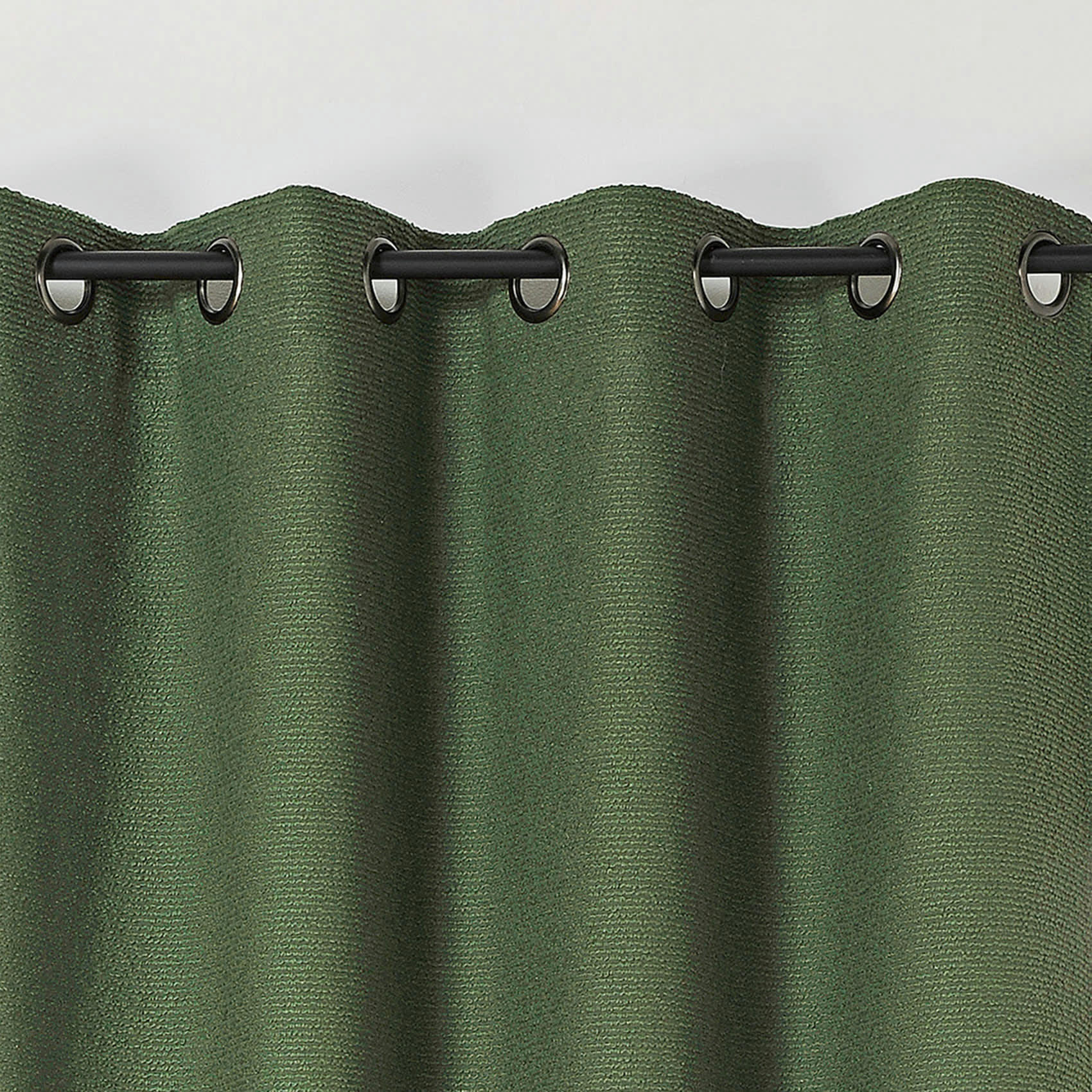 - Rideau à l'aspect texturé en bouclette coton kaki 140x260 cm