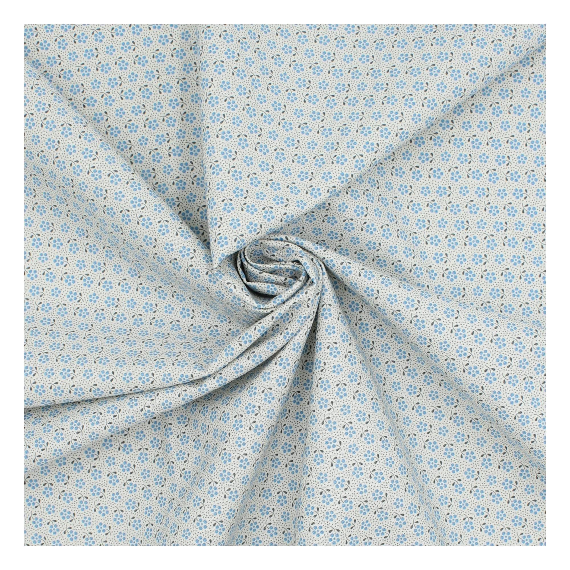 Blue Meadow Cotton Fabric?by the Metre