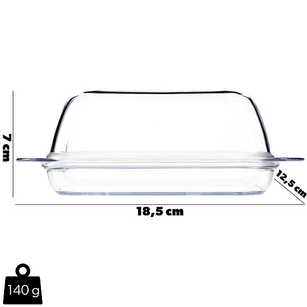 KADAX Beurrier Beurrier Avec Couvercle Pour Beurrier En Plastique 18x12cm