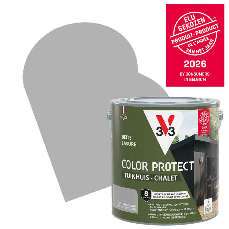 Lasure pour chalet Color Protect gris soyeux 2,5 L V33