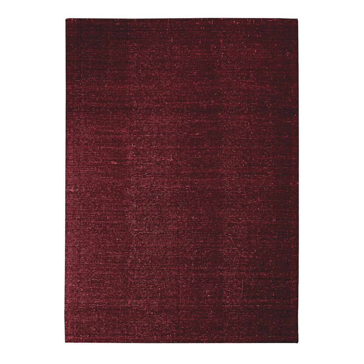 NUDE - Tapis en laine et coton rouge foncé 160x230