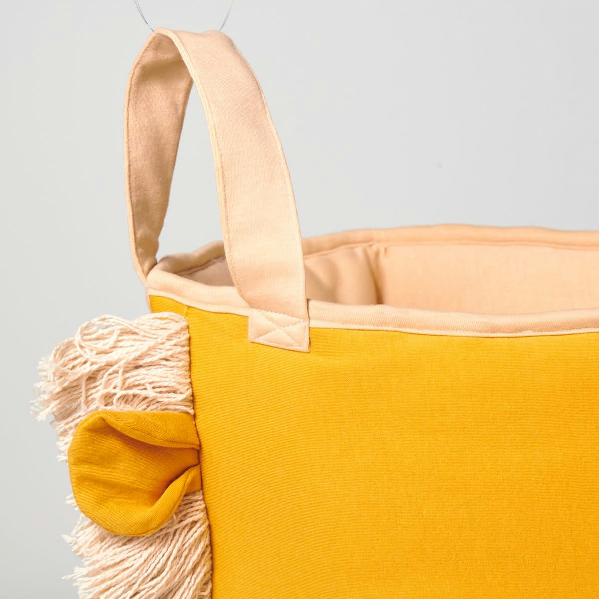 - Sac de rangement lion coton moutarde 45 cm