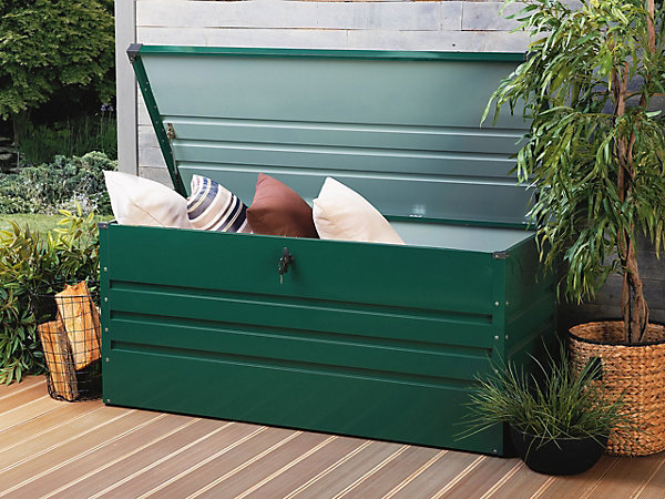 Coffre de rangement CEBROSA 132 cm 62 cm Vert foncé