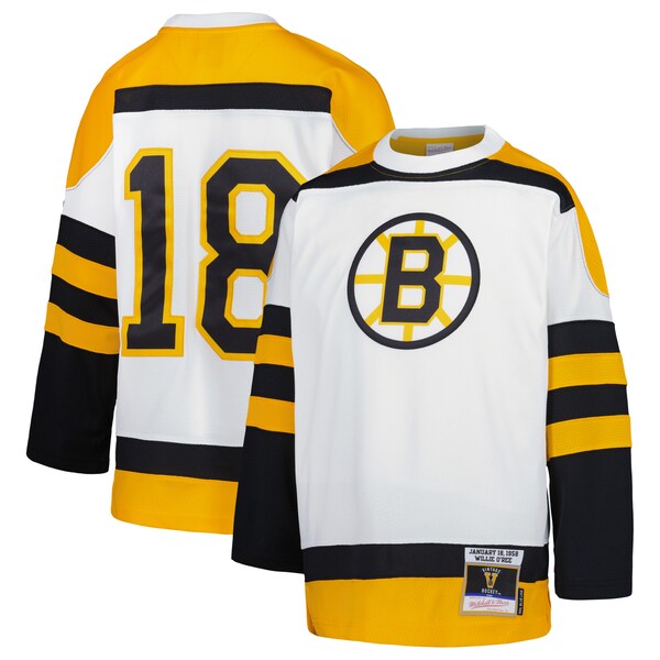 Willie O'Ree Boston Bruins Youth 1958 Blue Line Player Jersey - White