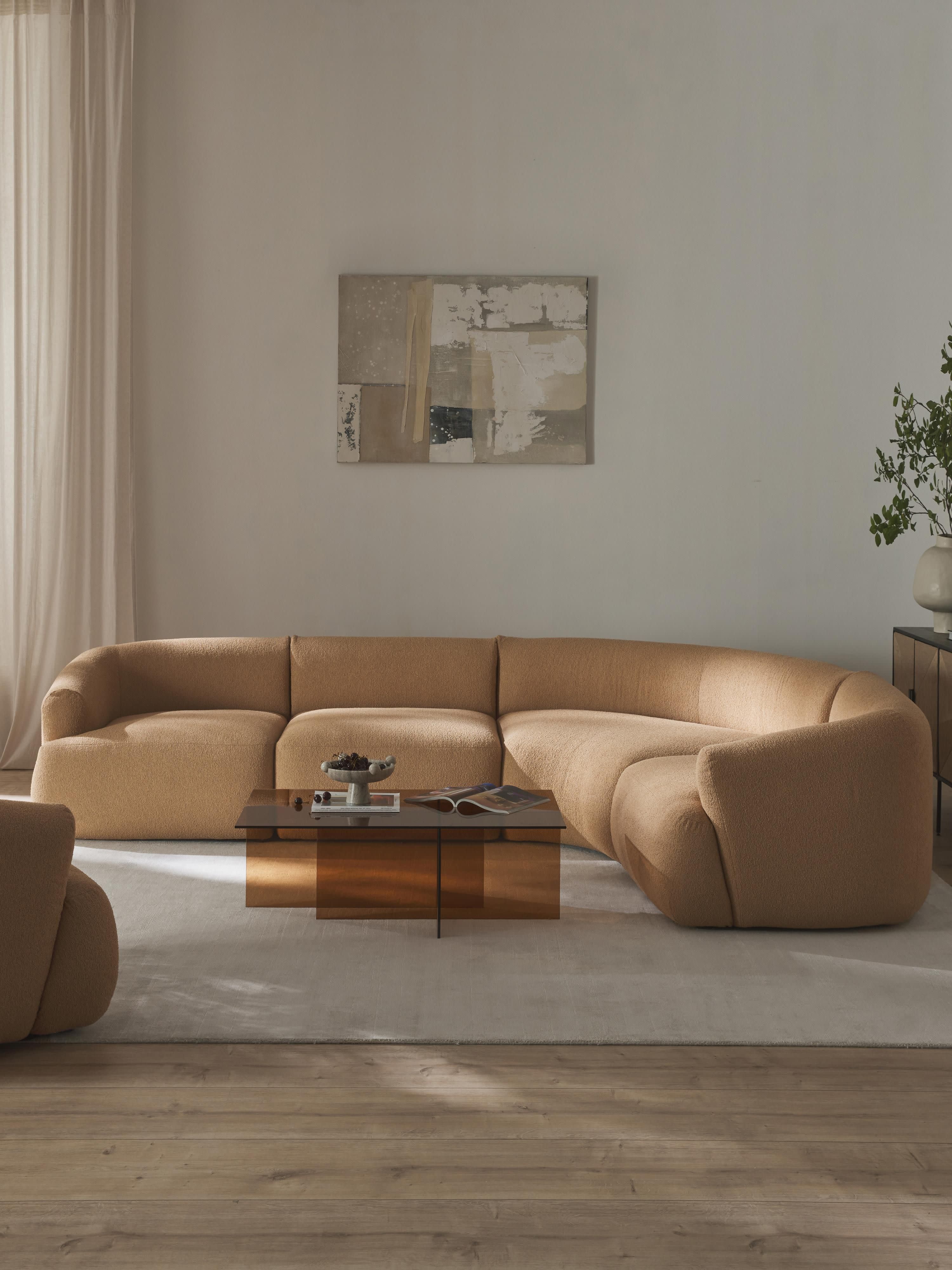 Modulares Bouclé-Ecksofa Sofia (4-Sitzer)