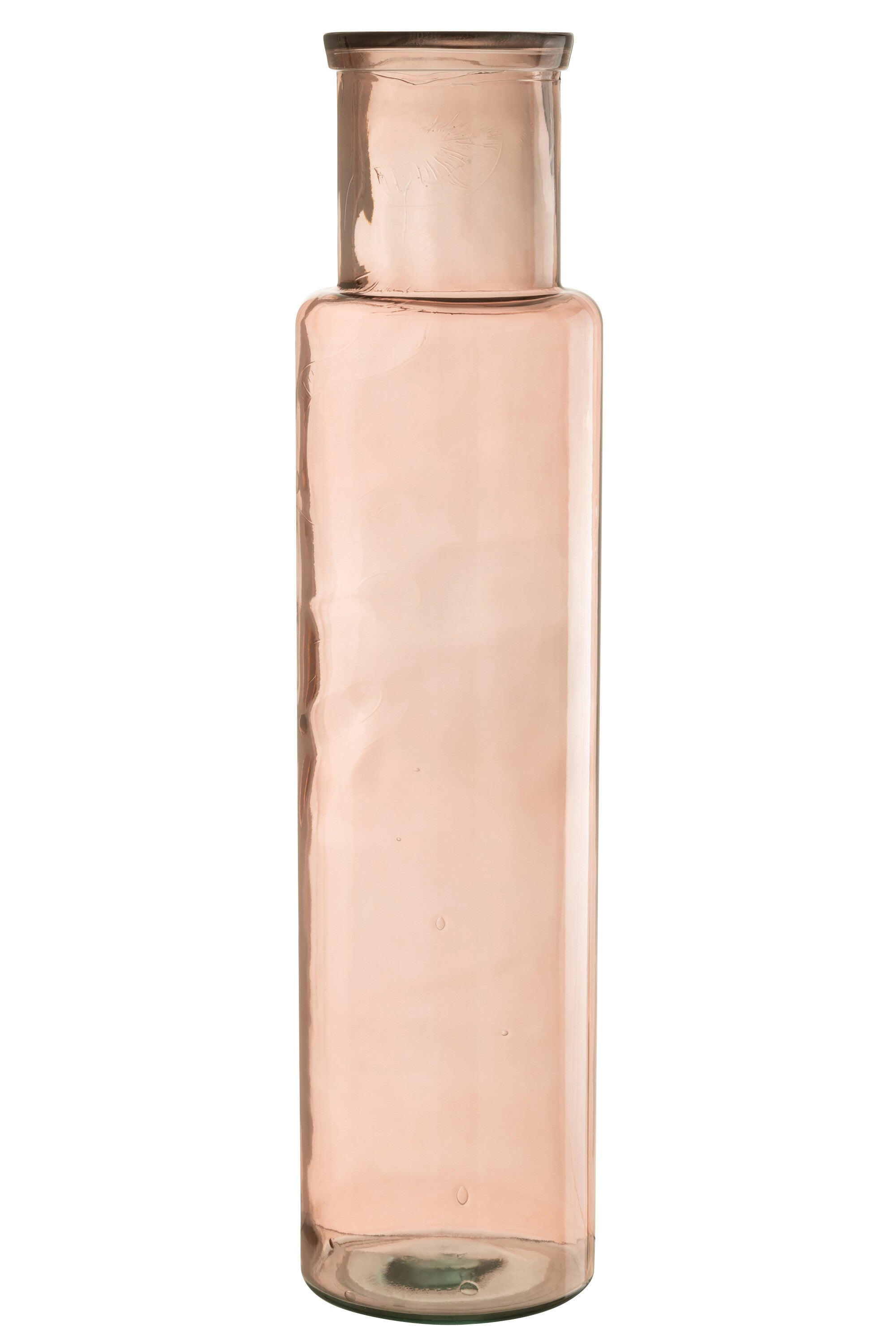 J-Line vaas Cilinder - glas - lichtroze - large - 75 cm hoog