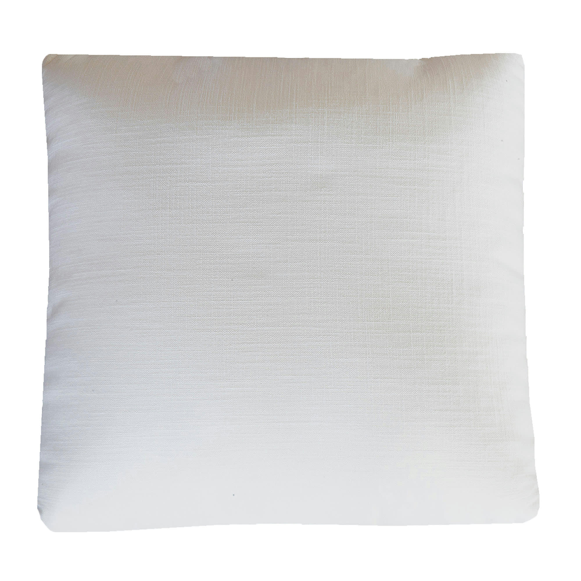- Coussin en coton lavé blanc