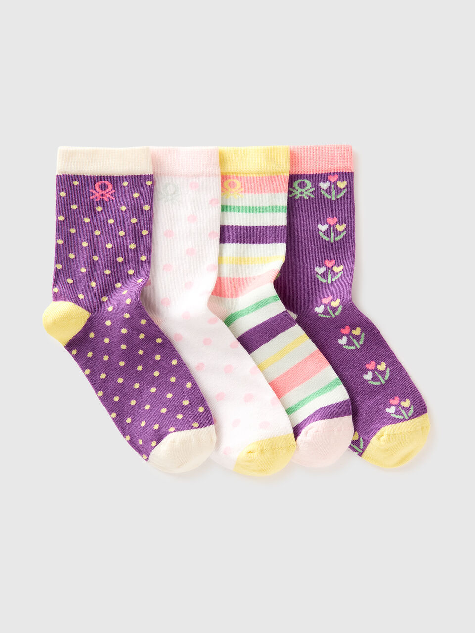 Four pairs of patterned socks