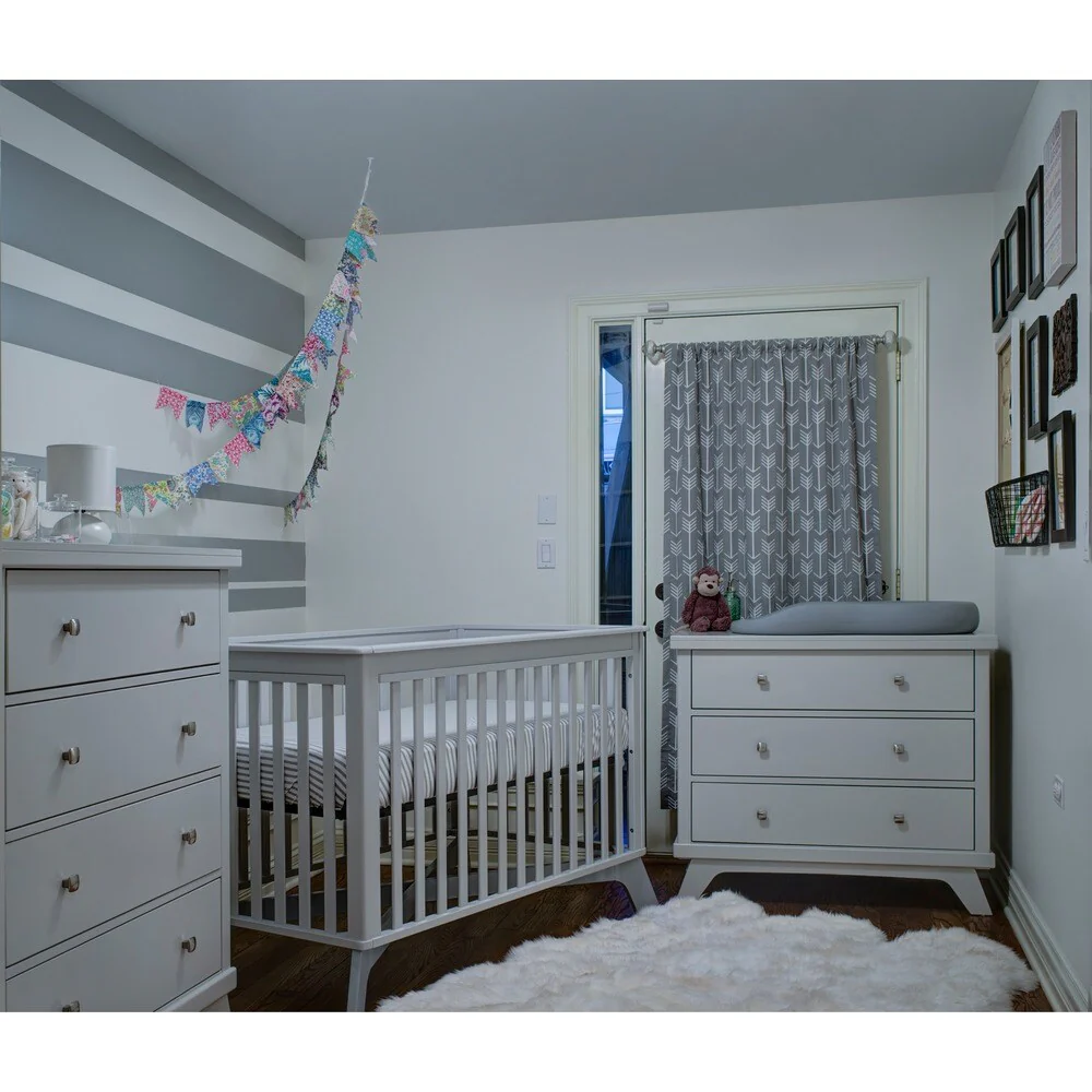 Sealy Bella 3-in-1 Mid-century Grey Convertible Crib