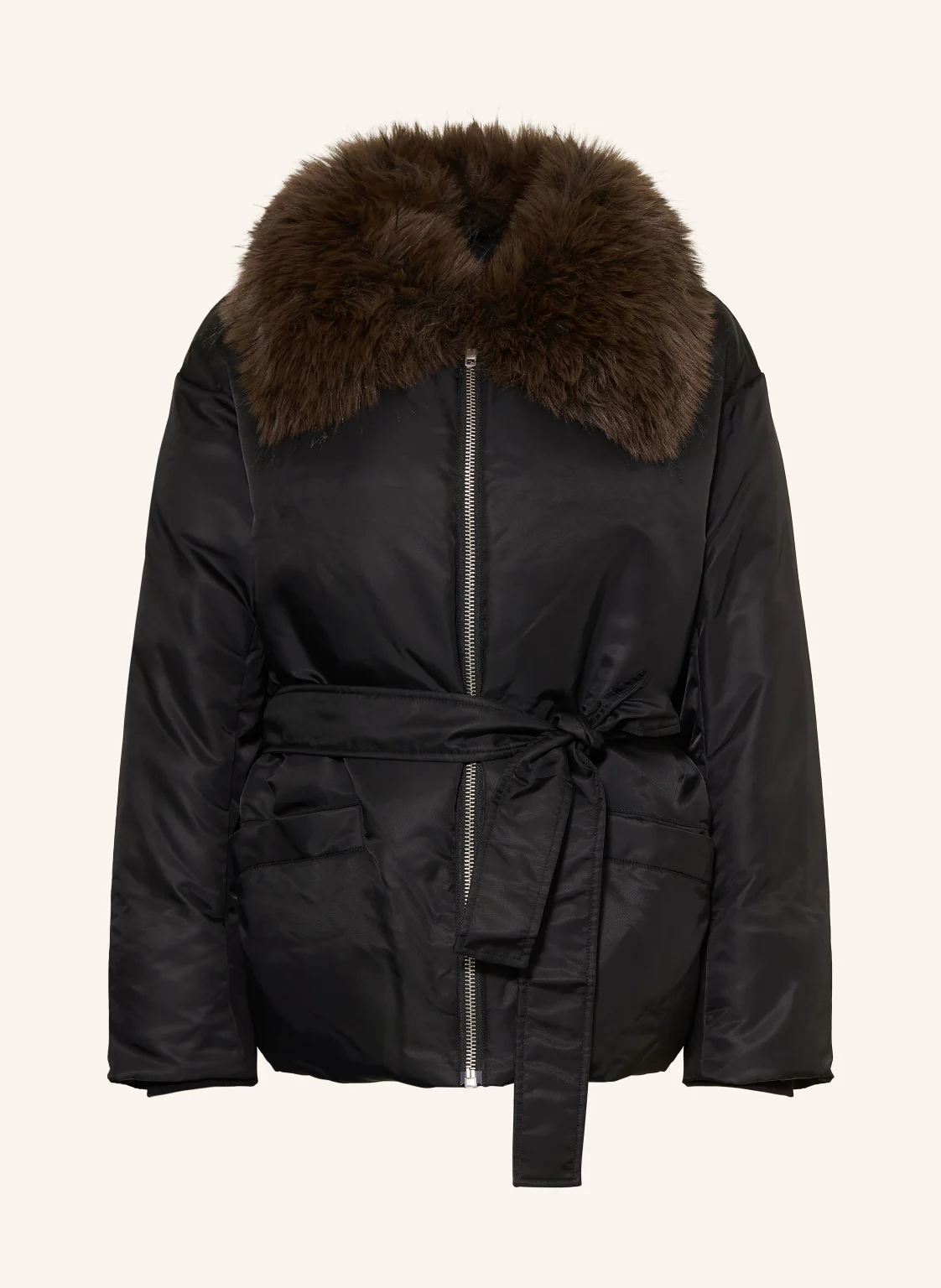 STAND STUDIO Blouson CELESTE mit abnehmbarem Kunstfell-Kragen