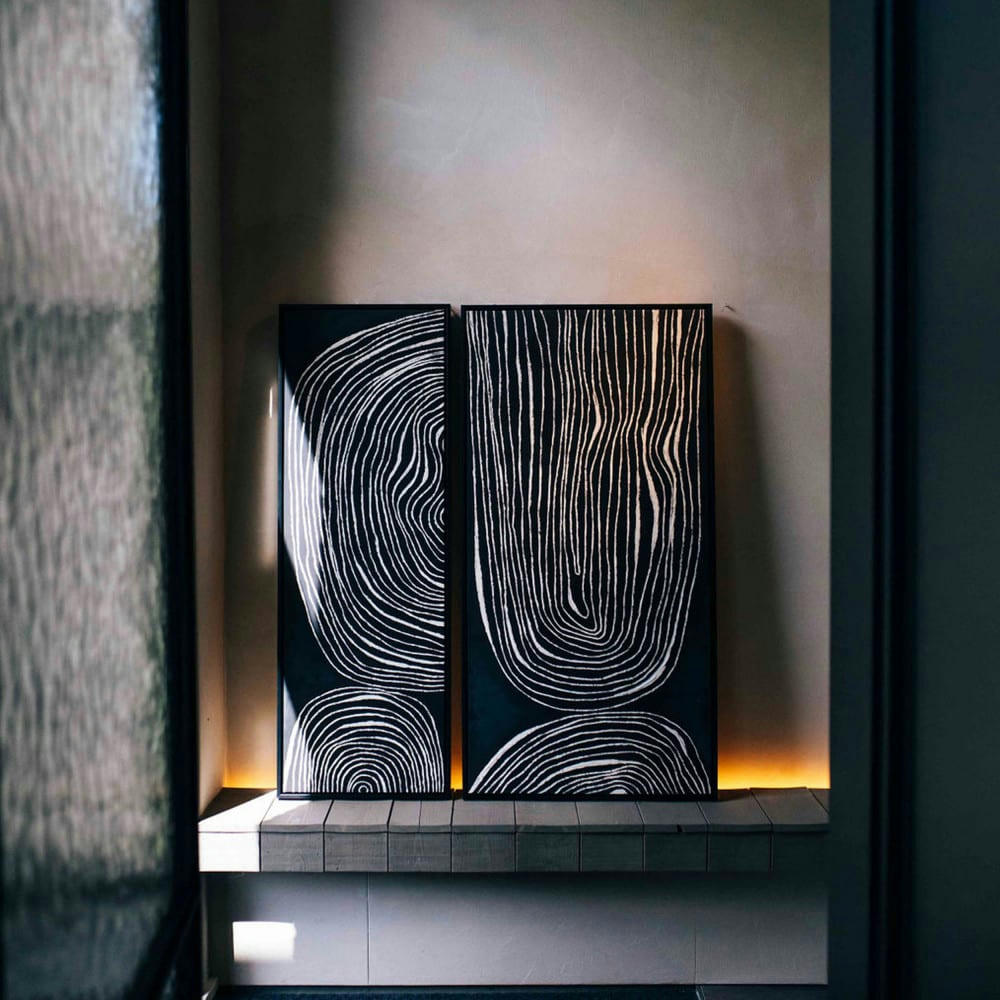 SESTRI II - Toile avec cadre noir 63x123cm