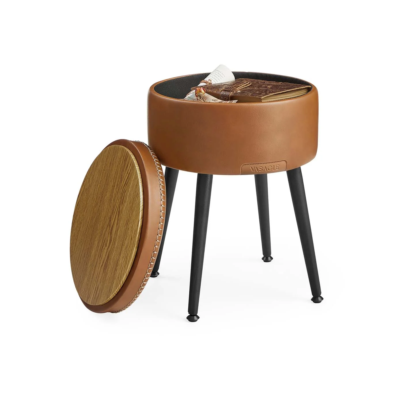 EKHO Collection - Pouf de rangement PU moderne