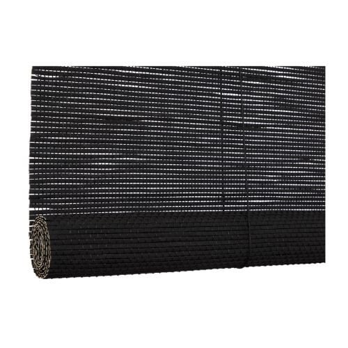 Bamboe rolgordijn - zwart - 90x180 cm