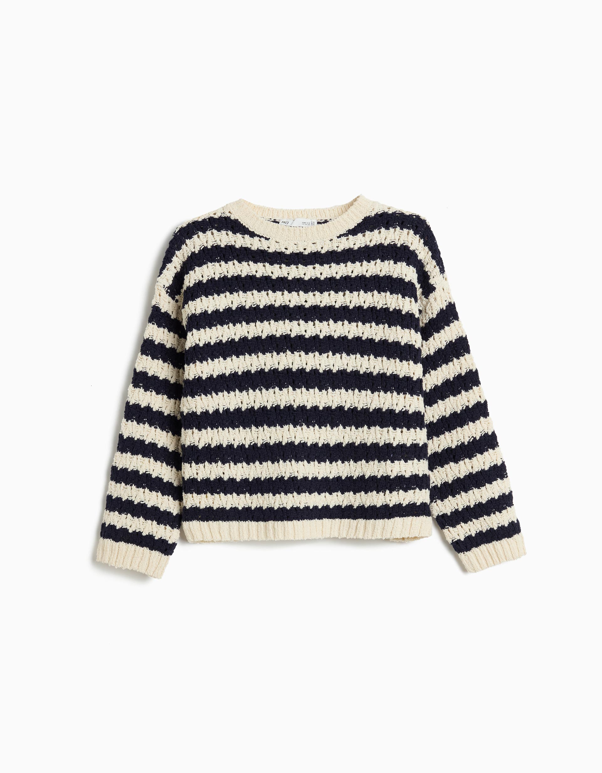 Camisola Riscas, Menina, Azul Escuro