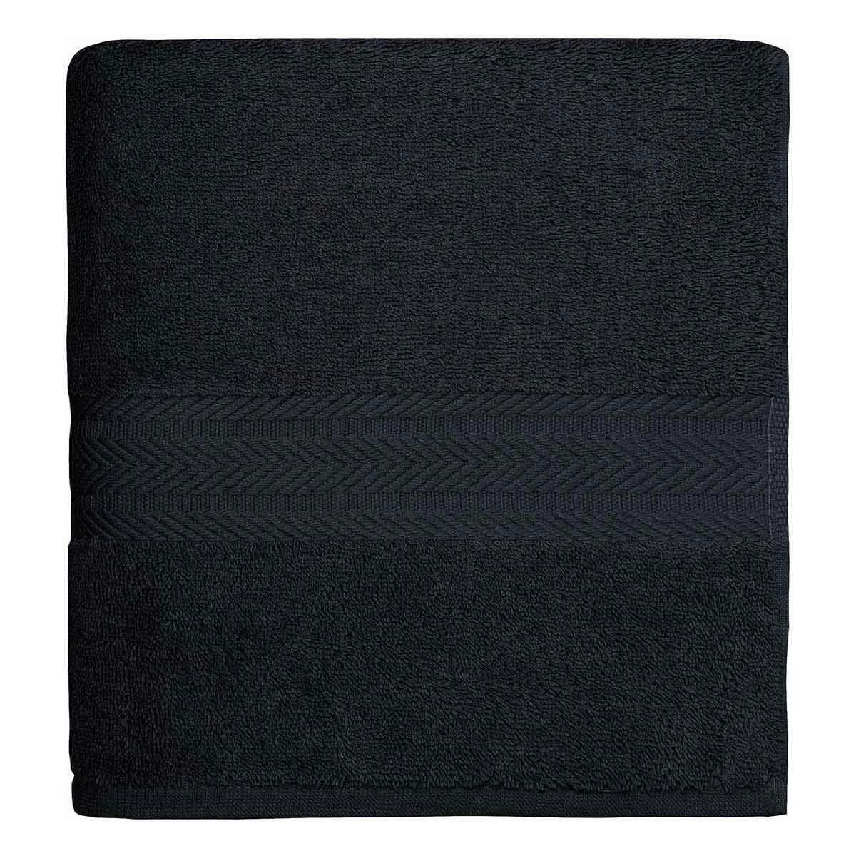 LUXURY - Maxi drap de bain 550gr/m²  noir 100x150 cm