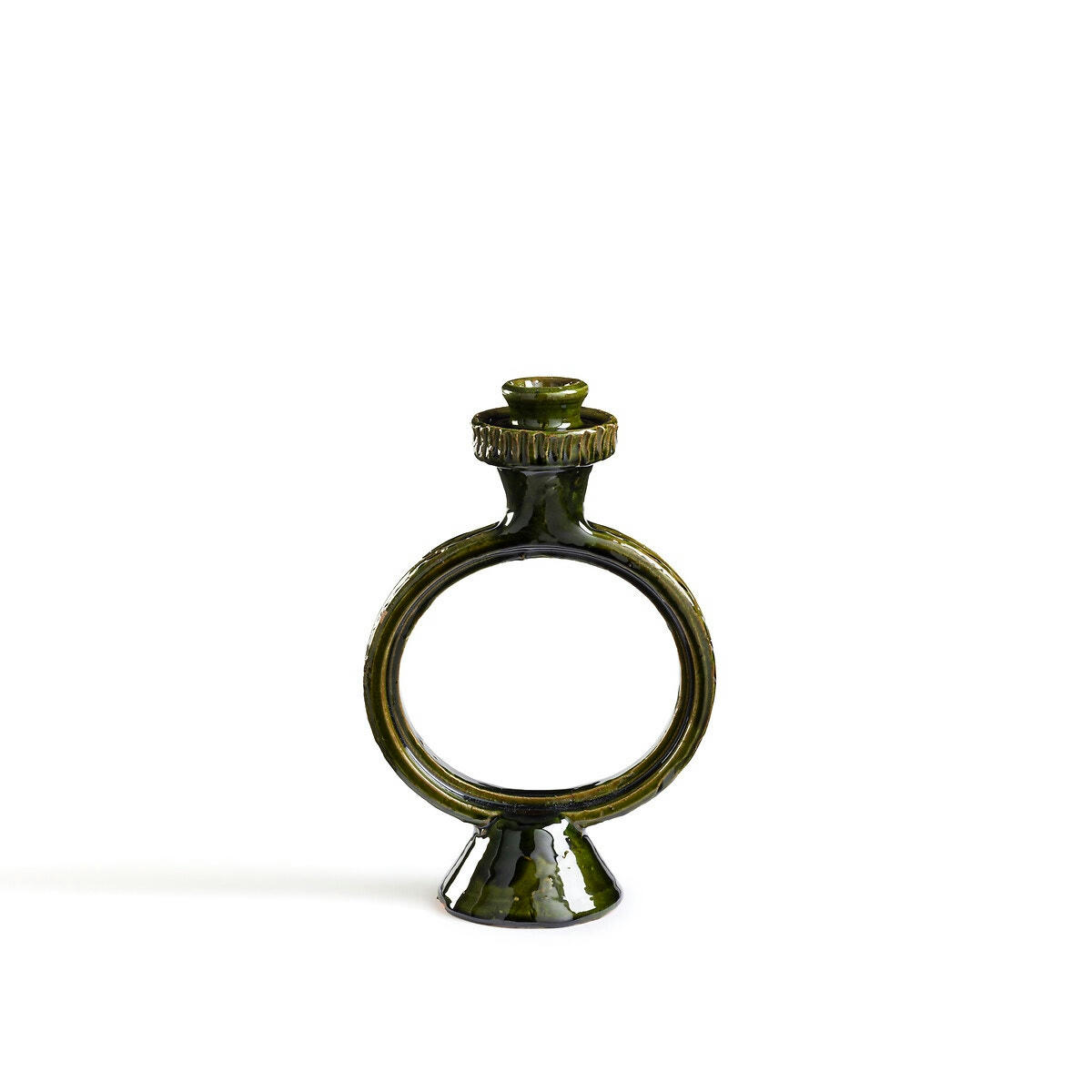 Bougeoir en terre cuite H27 cm, Makero
