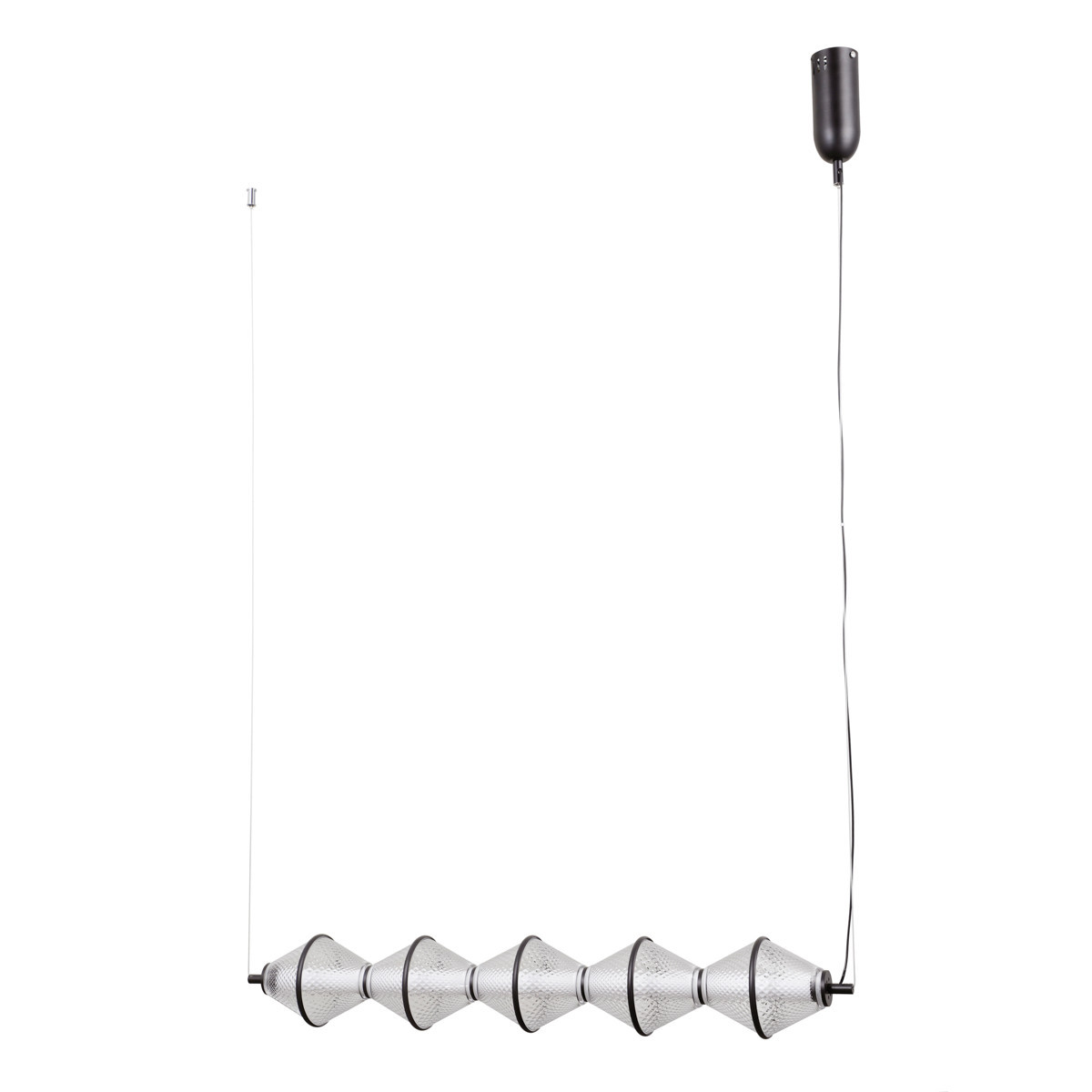 Lampa wisząca FUENTE czarna matowa LED 5x25W Ciepła biel 1576lm Italux