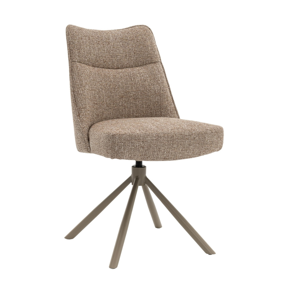 DÉJA Living Eetkamerstoel Meau - Taupe/Taupe - Draaibaar - Set van 2