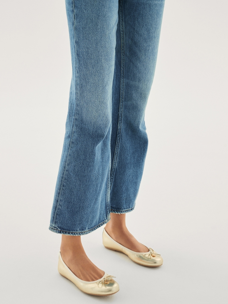 Ladies' golden ballerinas