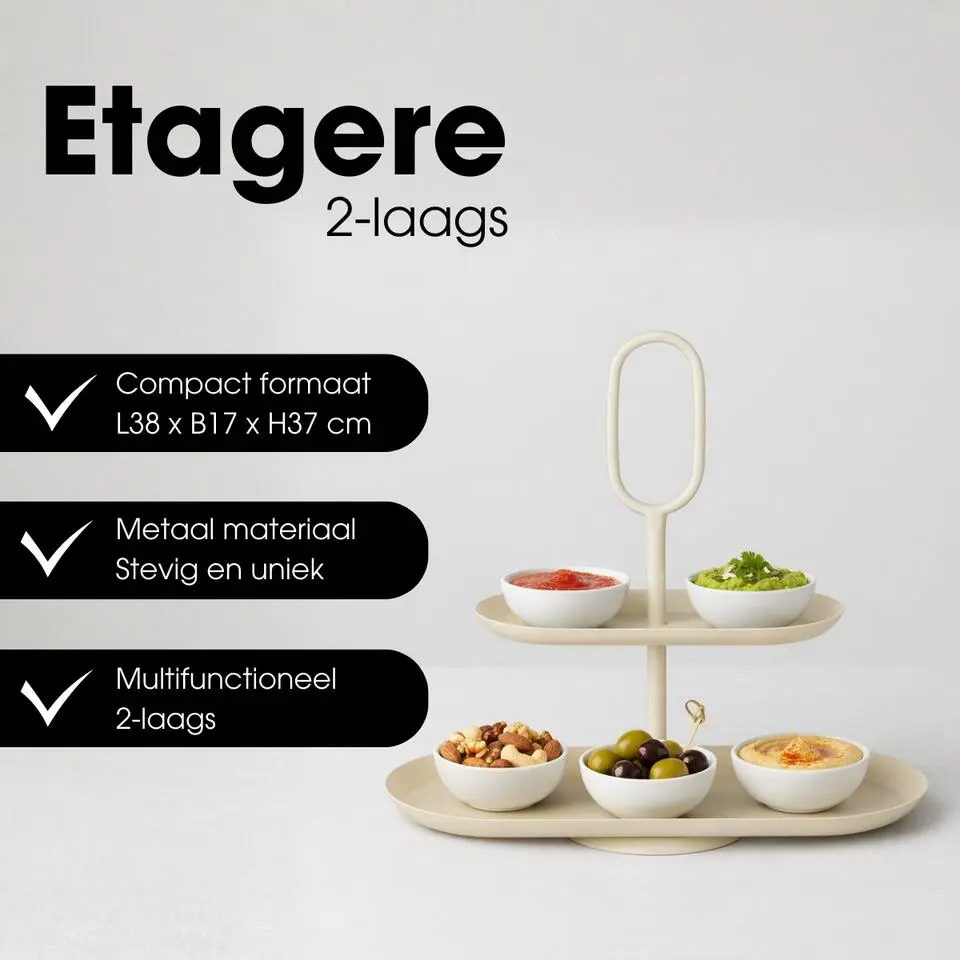 Mica Decorations Rama Etag&egrave;re �?L38 x B17 x H37 cm �?Cr&egrave;me