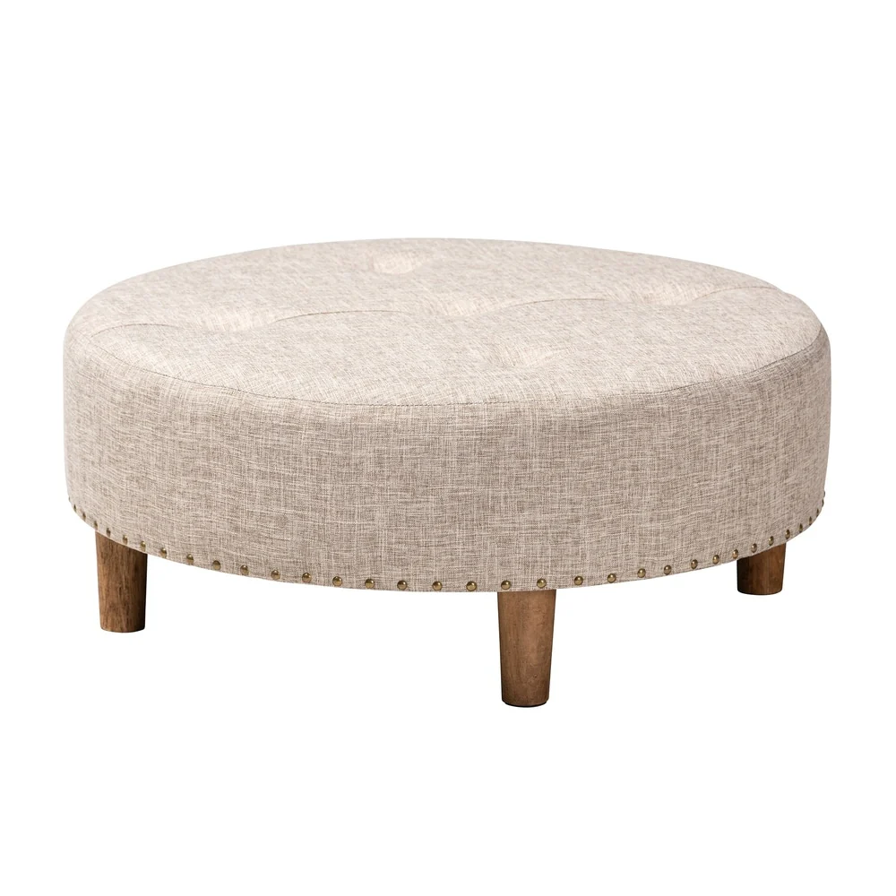 Modern and Contemporary Fabric Cocktail Ottoman
