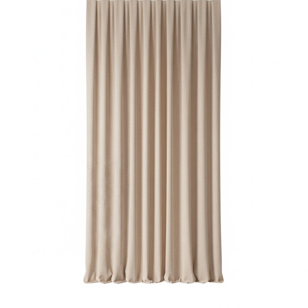 Zasłona welwetowa SOFT 140x260 cm beżowa na przelotkach półzaciemniająca