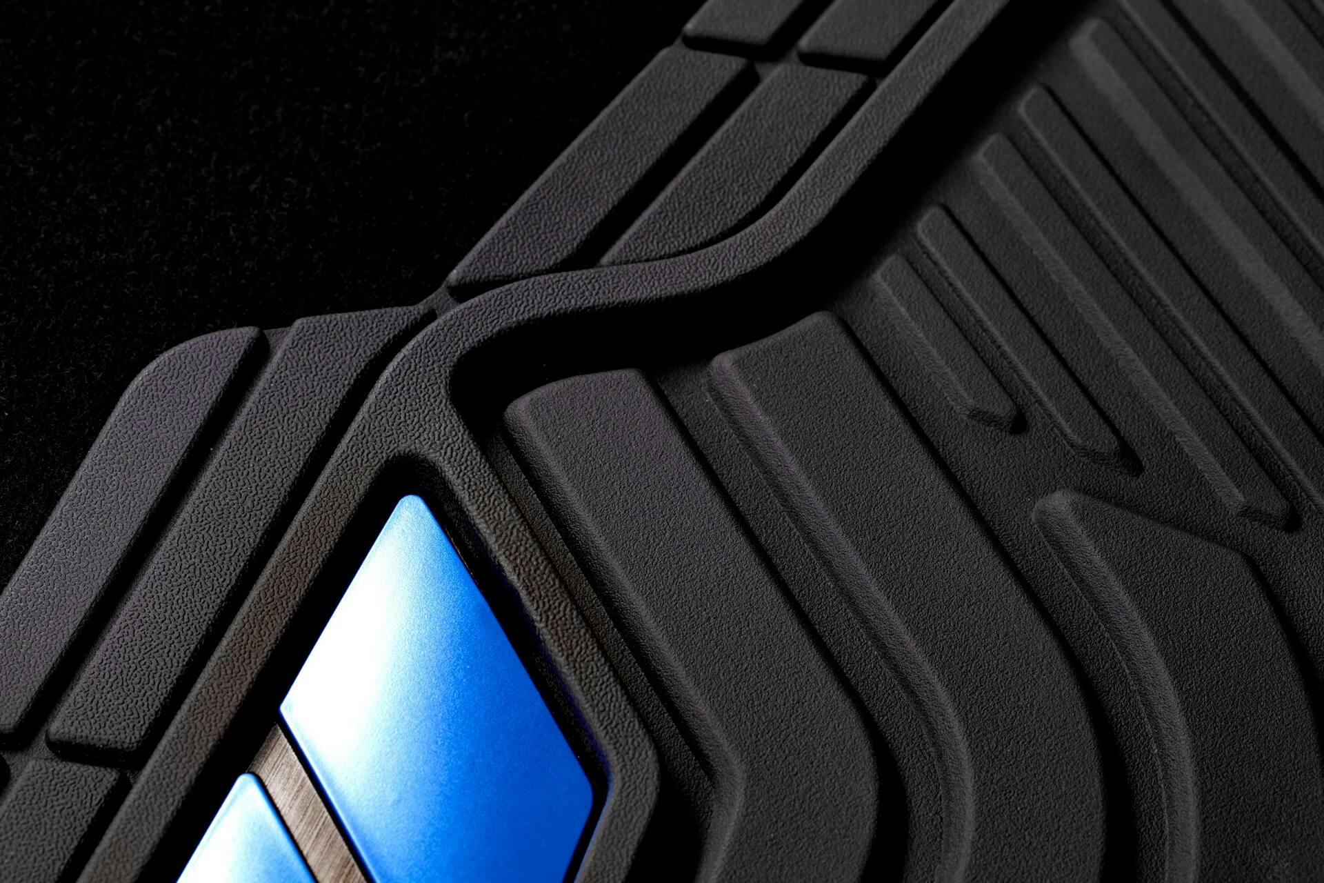 AutoTrends Apex Sport Car Floor Mat, Blue & Black, 4-pk