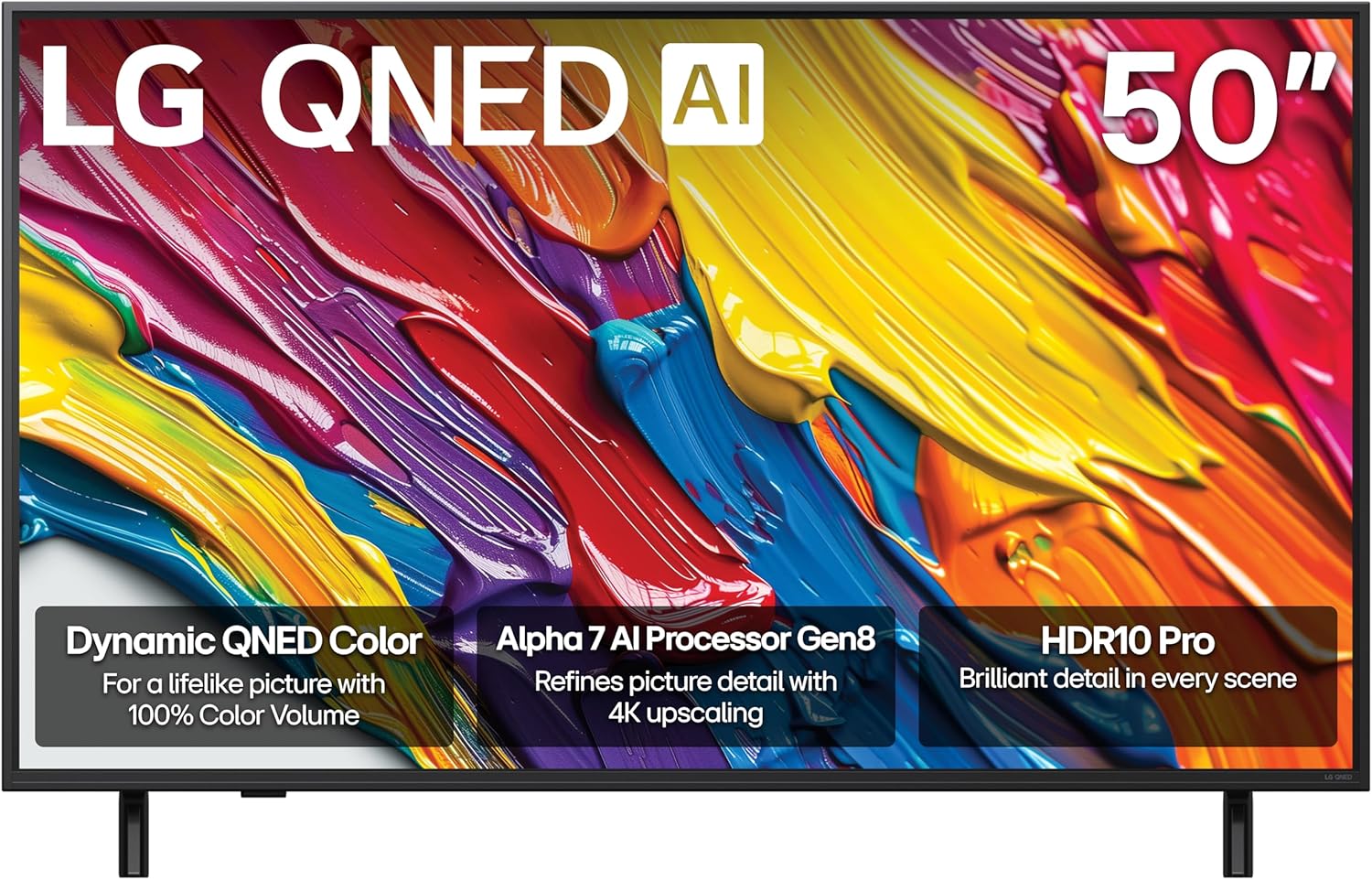 LG 50-Inch Class QNED AI 4K QNED82A Series Smart TV w/AI Sound  HDR10  4K Super Upscaling  Filmmaker Mode  Wow Orchestra  Alexa Built-in (50QNED82AUA  2025)