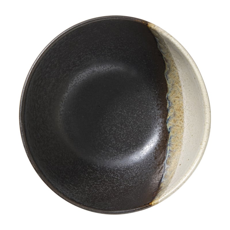 Schaaltje cortado groot - beige/zwart - &Oslash;15x6 cm