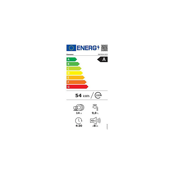 Lave-vaisselle Tout-intégrable SN75EX13CE SIEMENS