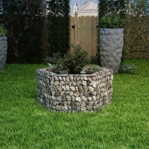 NNEVL Hexagonal Gabion Raised Bed 100x90x50 cm