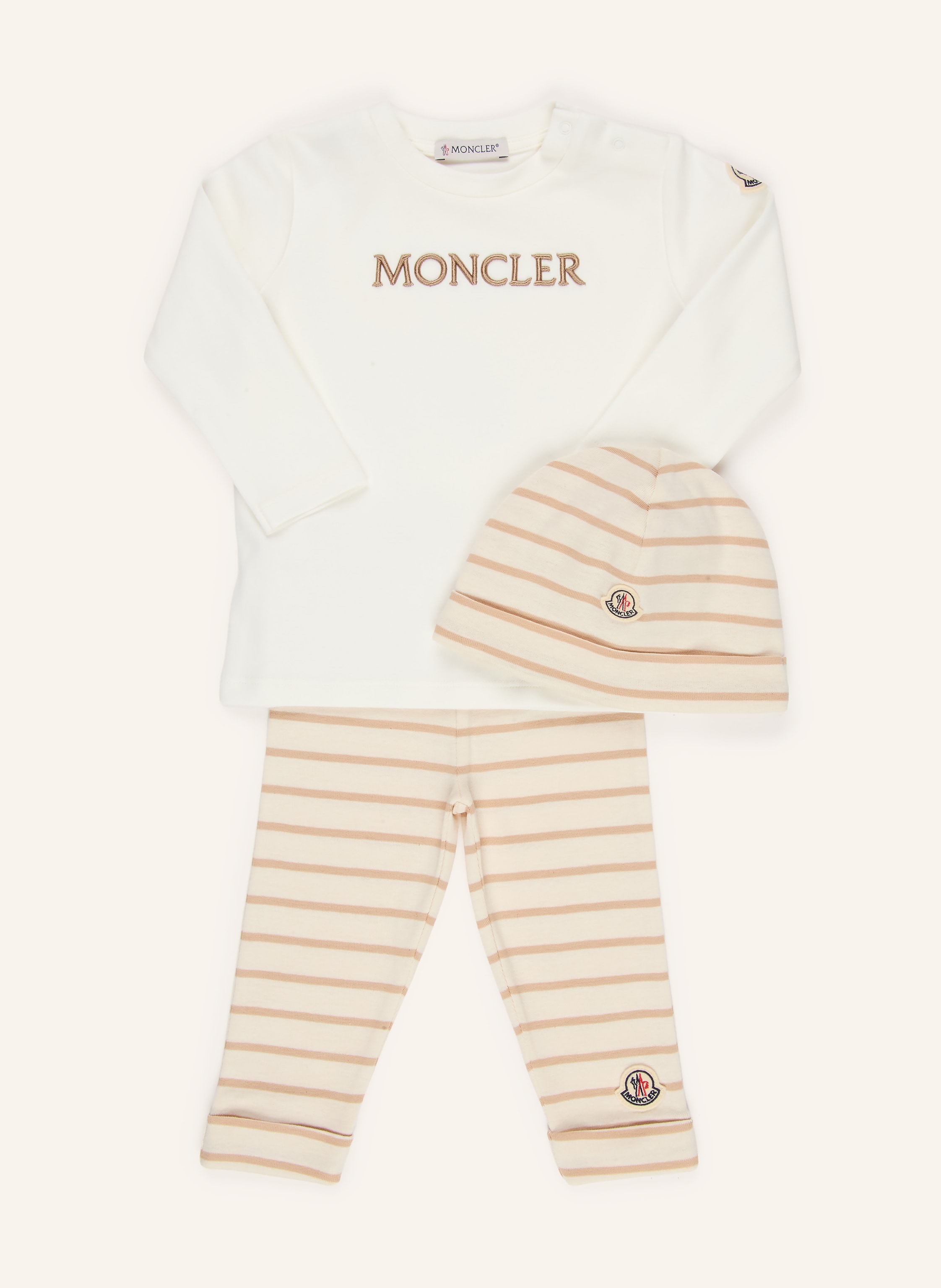MONCLER enfant Set: Hose, Longsleeve und Mütze
