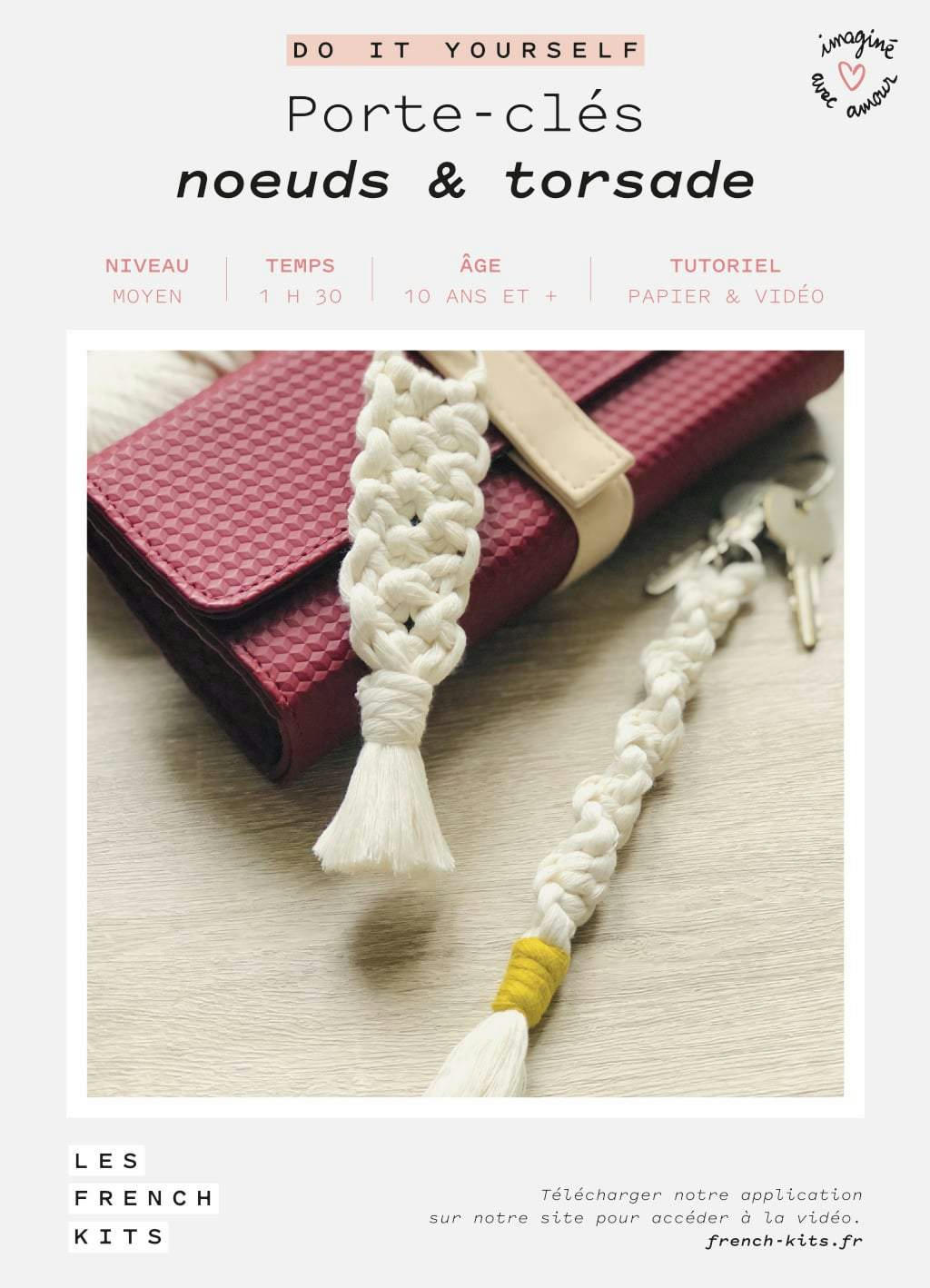 - Kit macramé porte clés - noeuds & torsade