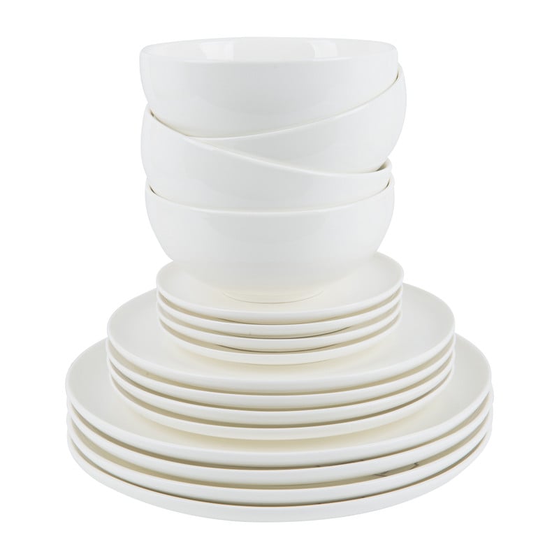 Serviesset - 16 delig - rond - wit - 4 persoons