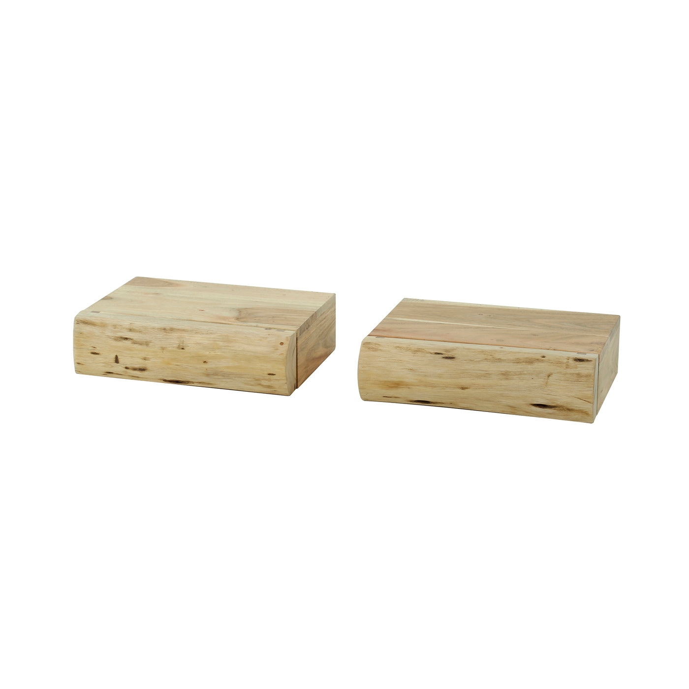 Giga Meubel Nachtkastje Tree XS - Naturel - Set van 2 - 30x8x20cm