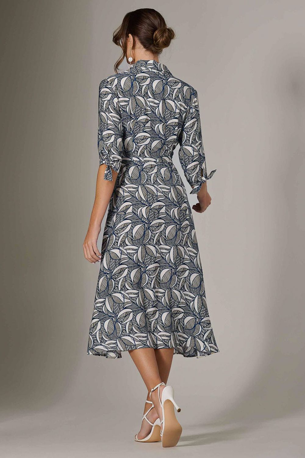 Jolie Moi Tie Sleeve Shirt Maxi Dress