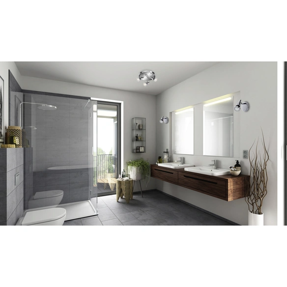 LED-Spotstrahler »FLAMO«, Ø: 8, Höhe: 10,6 cm, chromfarben