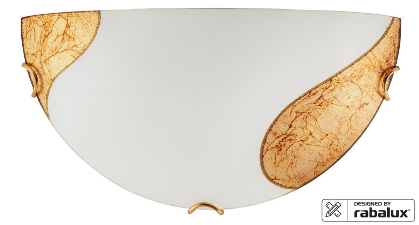 Kinkiet biało-złoty Art gold 1xE27x60W wym:30x30x30cm IP20 Rabalux