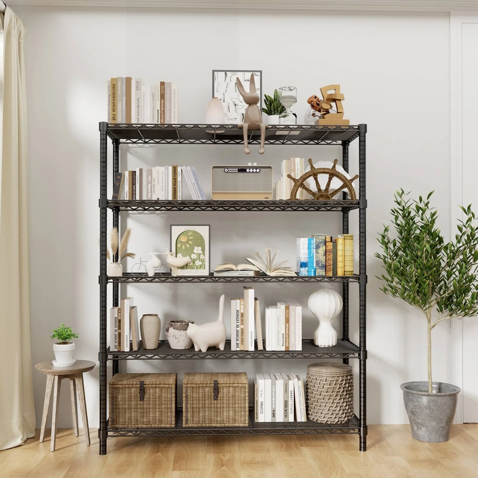 Versatile Heavy-Duty Wire Shelf for Various Spaces, Enhancing Storage Capacity