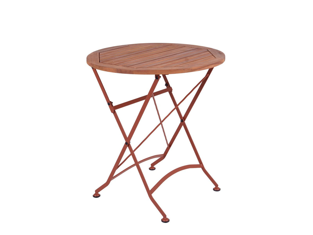 MaximaVida inklapbare ronde tuintafel Toscana Ø 70 cm roestbruin - 100% FSC excellent acacia