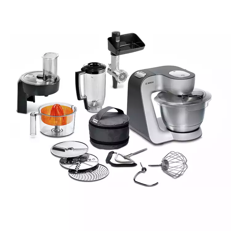 Bosch MUM59340GB 7-in-1 Stand Mixer, Grey & Silver