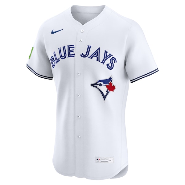 Toronto Blue Jays Nike Home Elite Sponsor Patch Custom Jersey - White