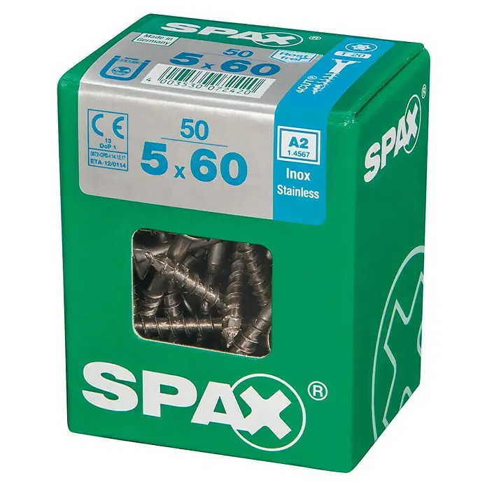 TRESKRUE SPAX RUSTFRI TFT 5X60MM 50STK